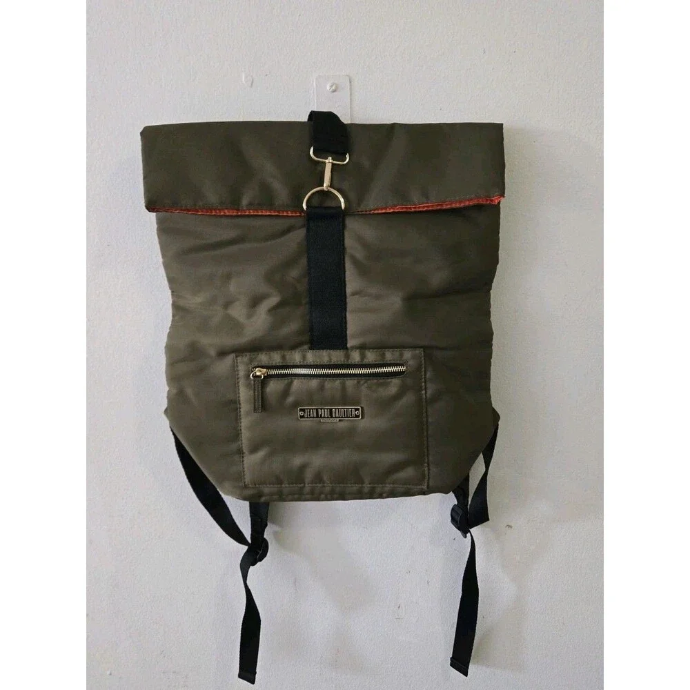 Jean Paul Gaultier Parfums Green Nylon Travel Weekend Backpack